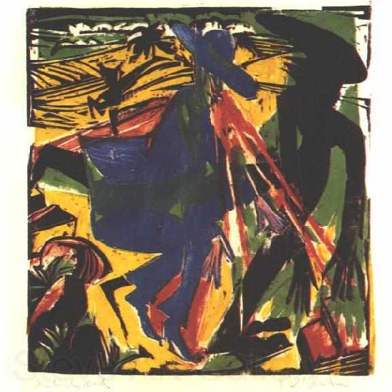 Ernst Ludwig Kirchner Schlemihls entcounter with the shadow Germany oil painting art